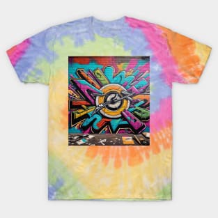 Colorful Hip-Hop graffiti T-Shirt